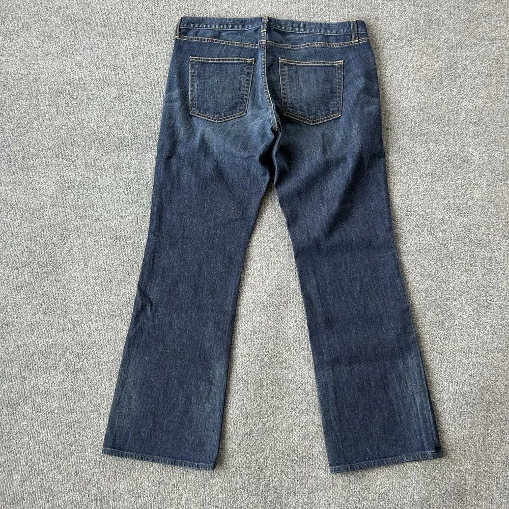 JCrew Jeans Womens 33S 36 X 31 Boot Cut Dark Wash‎ Stretch Denim USA Made